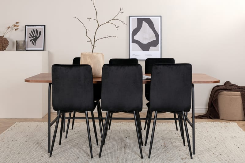 Uno Spisebord med 6stk Windu Lyx Spisestol - Møbler - Bord - Spisegrupper