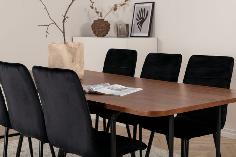 Uno Spisebord med 6stk Windu Lyx Spisestol - Møbler - Bord - Spisegrupper