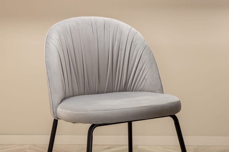 Unos Spisegruppe 200 cm inkl. 4 Foyos Stoler - Valnøttbrun/Svart/Grå - Møbler - Bord - Spisegrupper