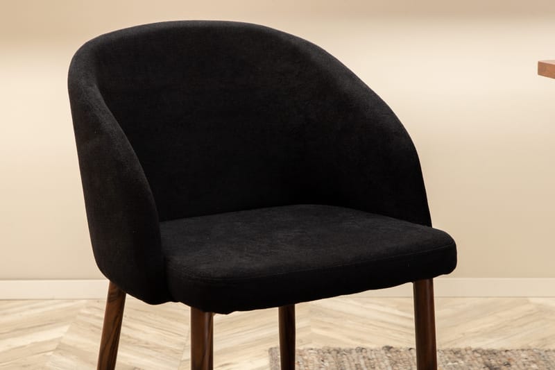 Unos Spisegruppe 200 cm inkl. 4 Kullersbro Stoler - Valnøttbrun/Svart/Brun - Møbler - Bord - Spisegrupper