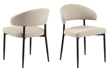 Uppveda Ovalt Spisebord 180x90 cm med 4 Sawako Stoler - Beige - Møbler - Bord - Spisegrupper
