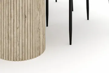 Uppveda Ovalt Spisebord 180x90 cm med 4 Sawako Stoler - Beige - Møbler - Bord - Spisegrupper