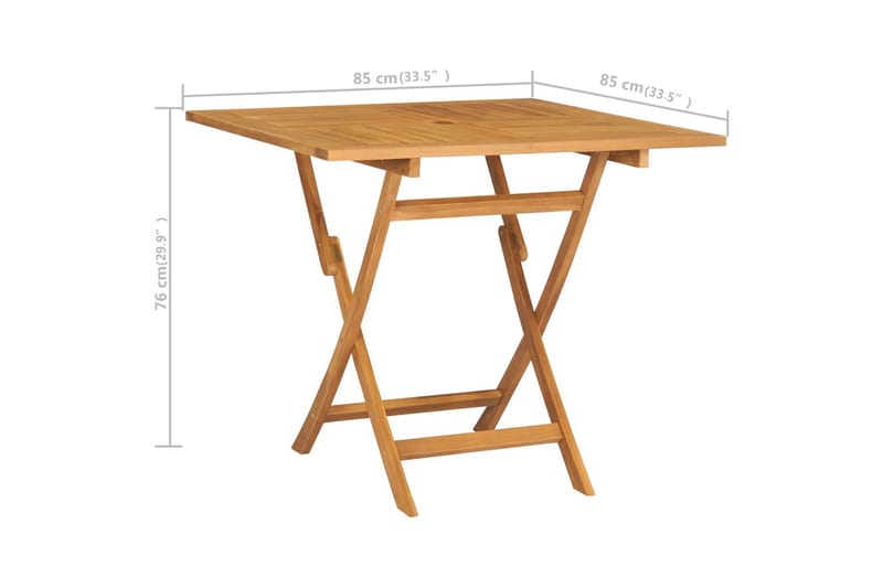 Utendørs spisestue 5 deler heltre teak - Brun - Møbler - Bord - Spisegrupper
