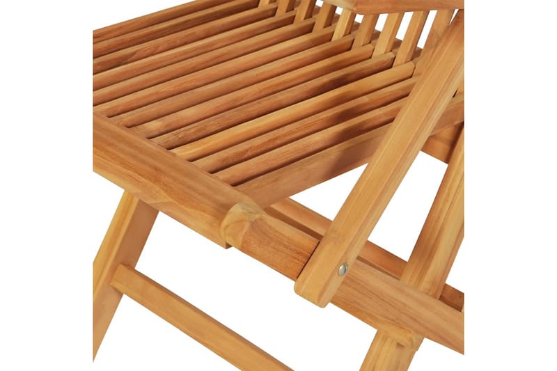Utendørs spisestue 5 deler heltre teak - Brun - Møbler - Bord - Spisegrupper
