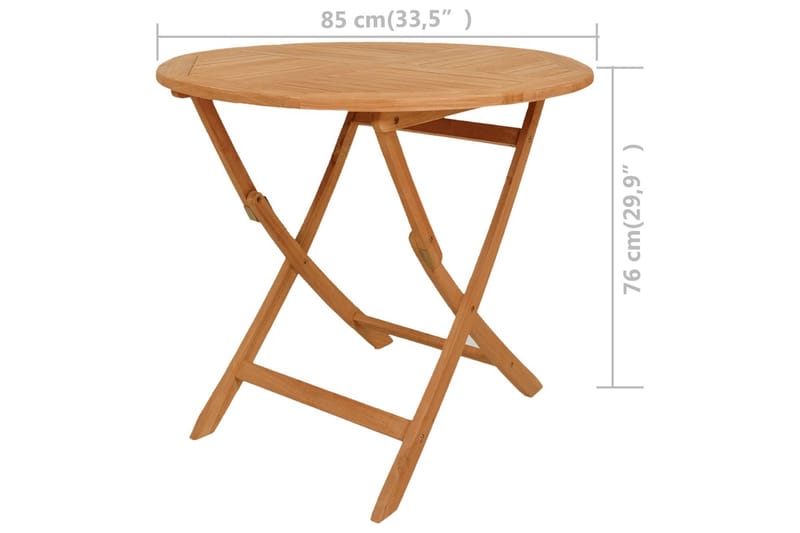 Utendørs spisestue 5 deler heltre teak - Brun - Møbler - Bord - Spisegrupper