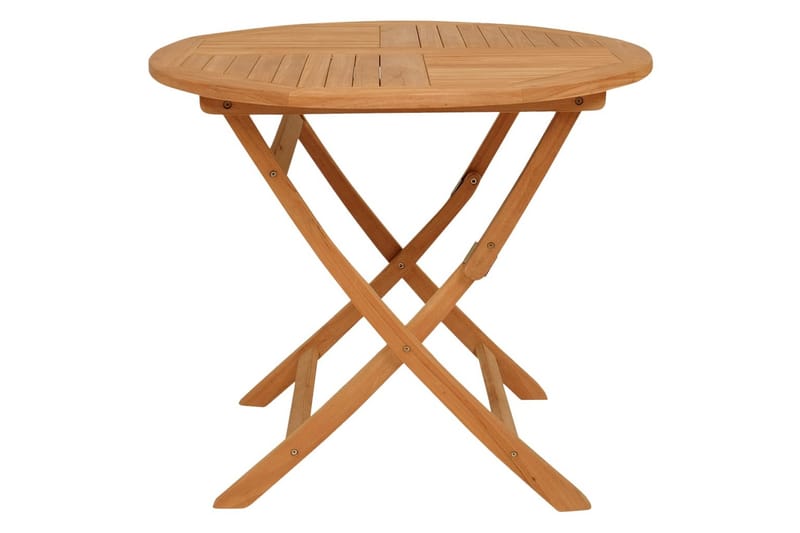 Utendørs spisestue 5 deler heltre teak - Brun - Møbler - Bord - Spisegrupper