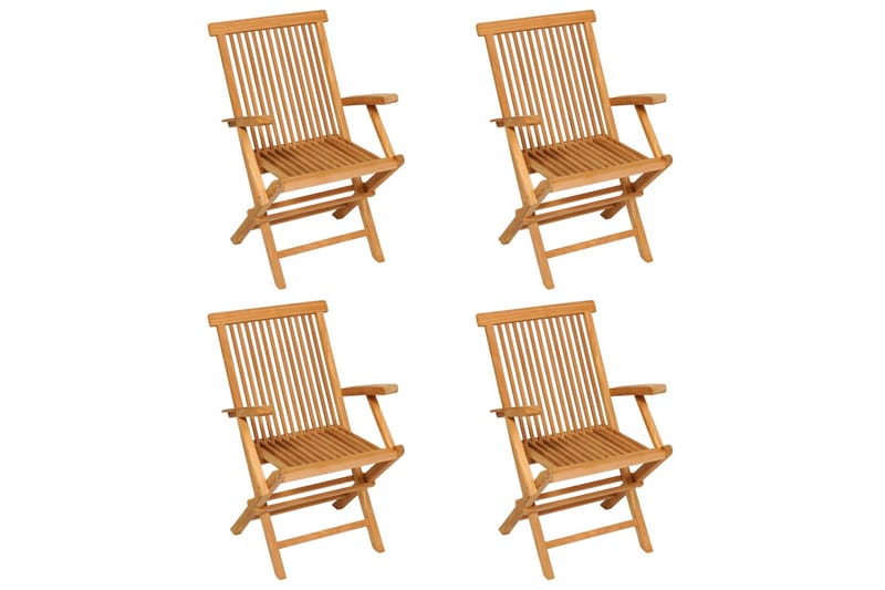 Utendørs spisestue 5 deler heltre teak - Brun - Møbler - Bord - Spisegrupper