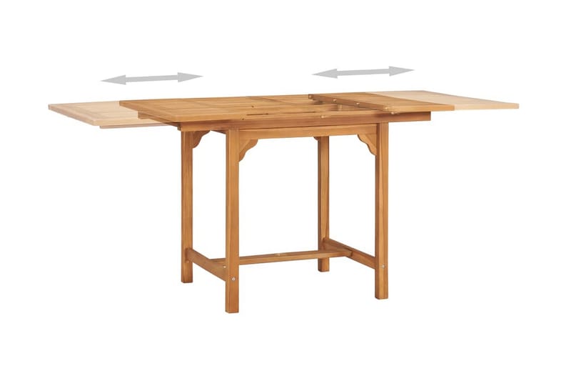 Utendørs spisestue 5 deler heltre teak - Brun - Møbler - Bord - Spisegrupper