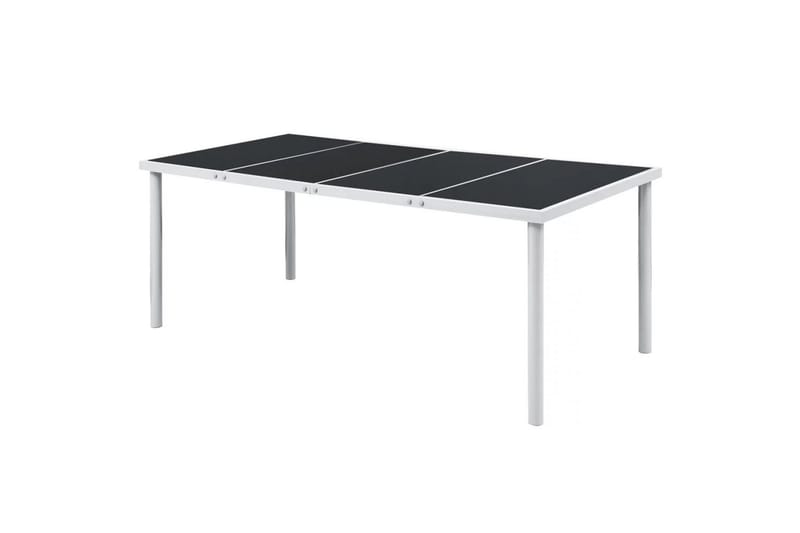 Utendørs spisestue 9 deler stål svart - Glass/Svart/Stål - Møbler - Bord - Spisegrupper