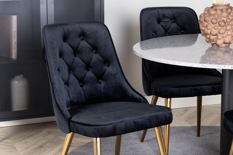 Valera Spisegruppe Rund 106 cm + 4 stk Valerie Spisestoler - Møbler - Bord - Spisegrupper