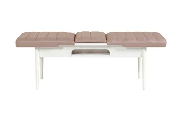 Valsot Forlengningsbar Spisegruppe 129 cm - Hvit/Grå - Møbler - Bord - Spisegrupper