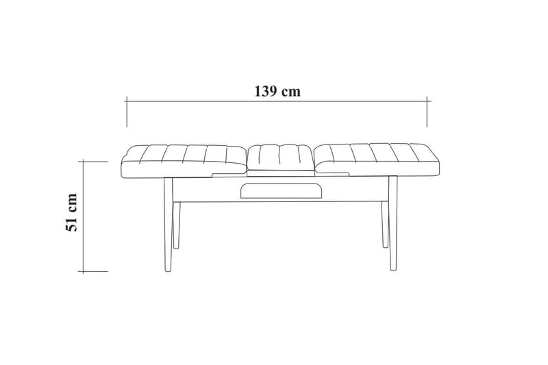 Valsot Forlengningsbar Spisegruppe 129 cm - Hvit/Grå - Spisegrupper