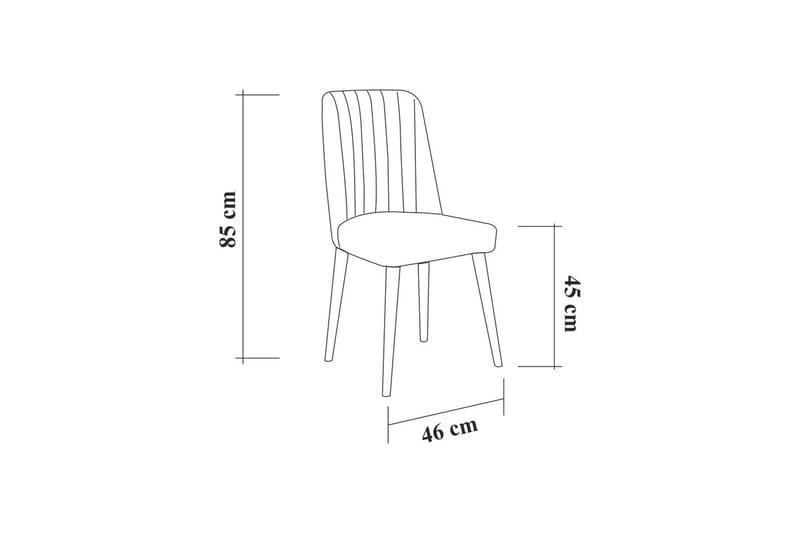 Valsot Forlengningsbar Spisegruppe 129 cm - Hvit/Grå - Spisegrupper