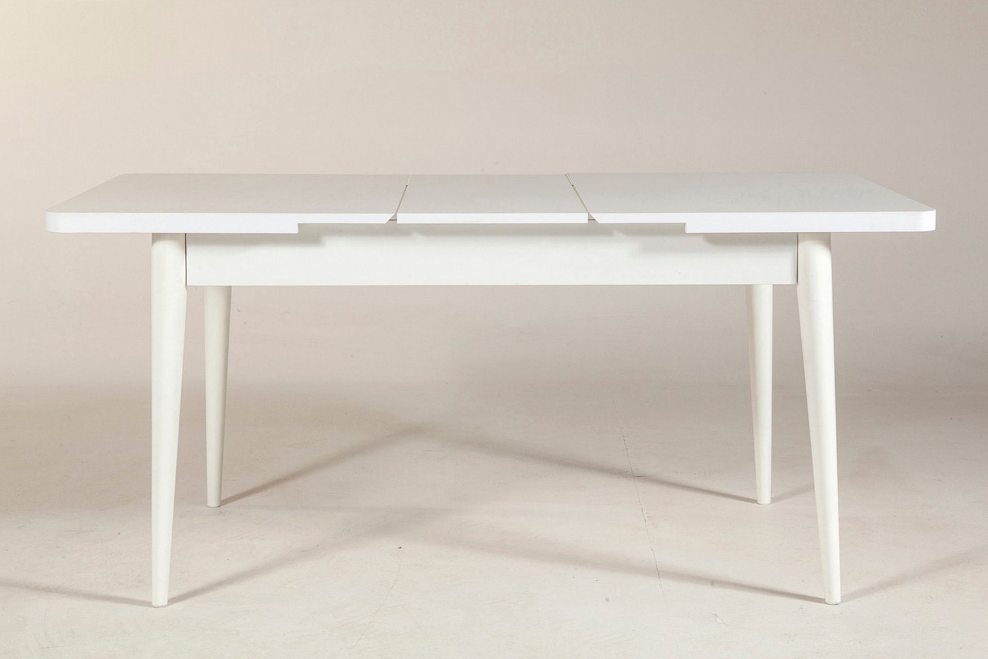 Valsot Forlengningsbar Spisegruppe 129 cm - Hvit/Grå - Møbler - Bord - Spisegrupper