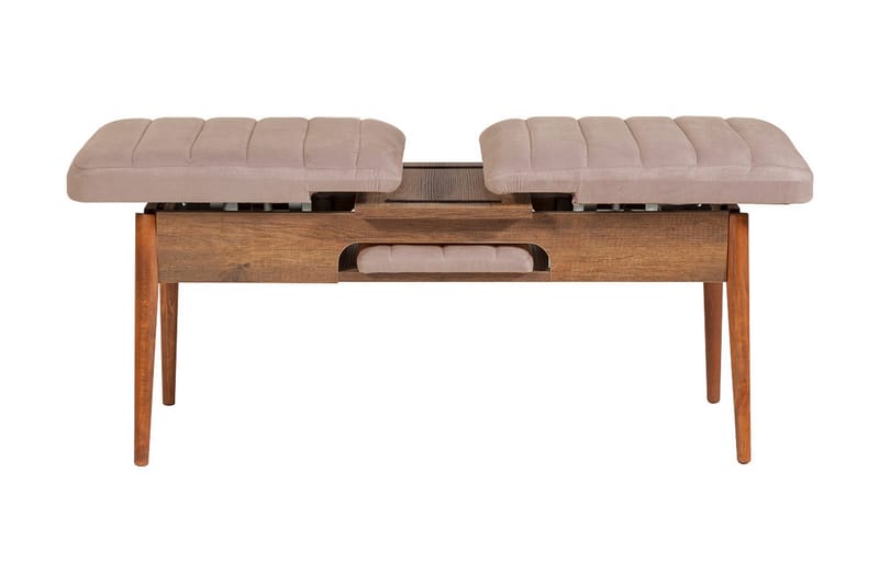 Valsot Forlengningsbar Spisegruppe 129 cm - Hvit/Grå - Møbler - Bord - Spisegrupper