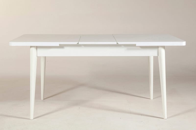 Valsot Forlengningsbar Spisegruppe 129 cm - Hvit/Grå - Møbler - Bord - Spisegrupper