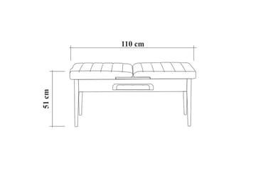 Valsot Forlengningsbar Spisegruppe 129 cm - Hvit/Grå - Møbler - Bord - Spisegrupper