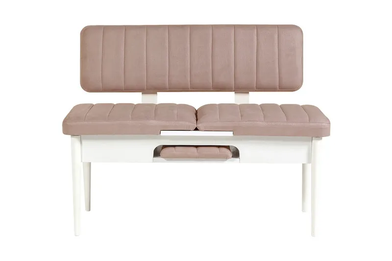 Valsot Forlengningsbar Spisegruppe 129 cm - Hvit/Grå - Møbler - Bord - Spisegrupper