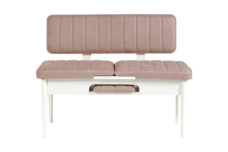 Valsot Forlengningsbar Spisegruppe 129 cm - Hvit/Grå - Møbler - Bord - Spisegrupper