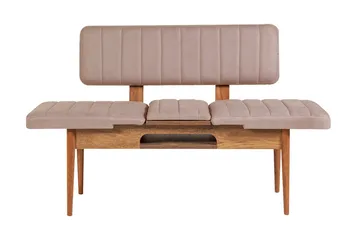 Valsot Forlengningsbar Spisegruppe 129 cm - Hvit/Grå - Møbler - Bord - Spisegrupper