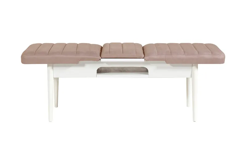 Valsot Forlengningsbar Spisegruppe 129 cm - Hvit/Grå - Møbler - Bord - Spisegrupper