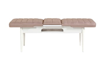 Valsot Forlengningsbar Spisegruppe 129 cm - Hvit/Grå - Møbler - Bord - Spisegrupper