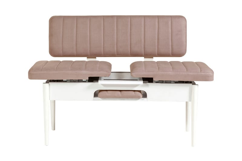 Valsot Forlengningsbar Spisegruppe 129 cm - Hvit/Grå - Møbler - Bord - Spisegrupper