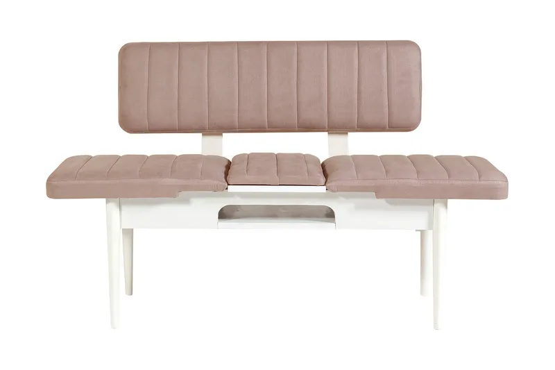 Valsot Forlengningsbar Spisegruppe 129 cm - Hvit/Grå - Møbler - Bord - Spisegrupper