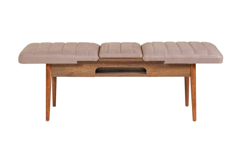 Valsot Forlengningsbar Spisegruppe 129 cm - Hvit/Mørkebrun - Møbler - Bord - Spisegrupper