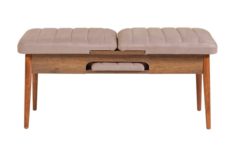 Valsot Forlengningsbar Spisegruppe 129 cm - Hvit/Mørkebrun - Møbler - Bord - Spisegrupper