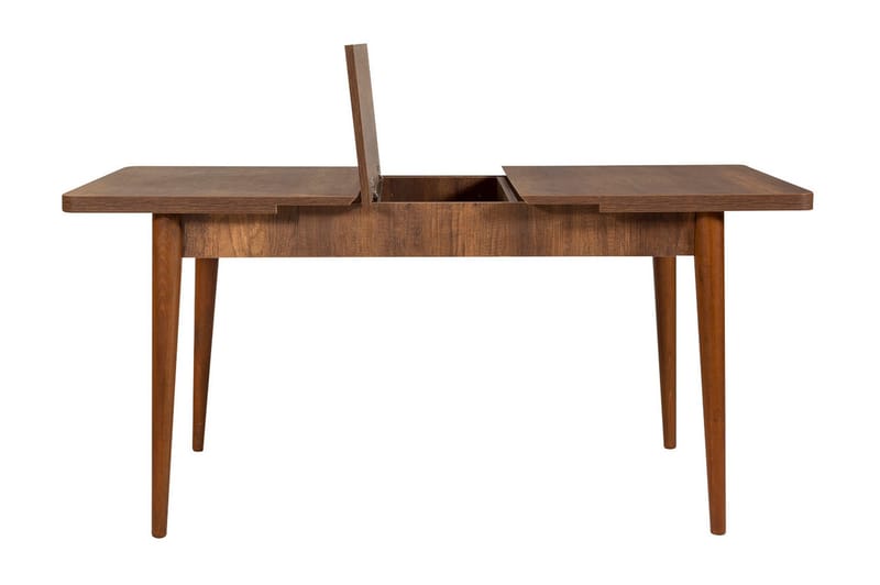 Valsot Forlengningsbar Spisegruppe 129 cm - Hvit/Mørkebrun - Møbler - Bord - Spisegrupper