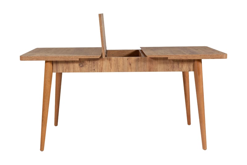 Valsot Forlengningsbar Spisegruppe 129 cm - Natur/Grå/Brun - Møbler - Bord - Spisegrupper