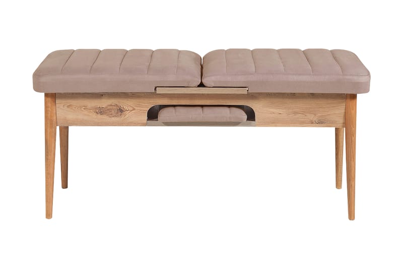 Valsot Forlengningsbar Spisegruppe 129 cm - Natur/Grå/Brun - Møbler - Bord - Spisegrupper