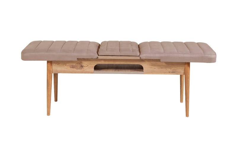 Valsot Forlengningsbar Spisegruppe 129 cm - Natur/Grå/Brun - Møbler - Bord - Spisegrupper