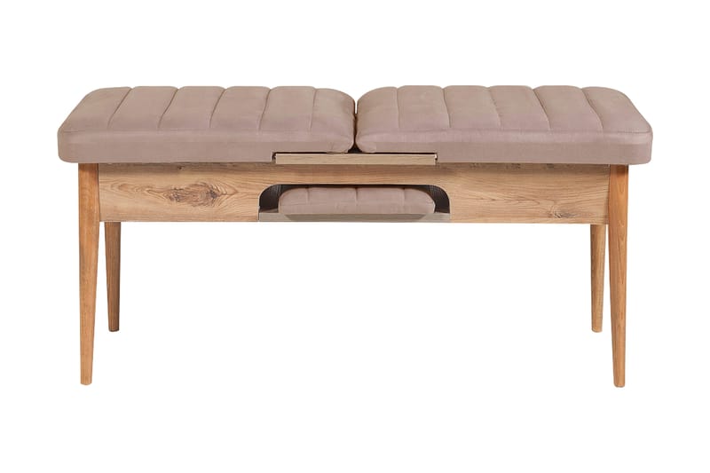 Valsot Forlengningsbar Spisegruppe 129 cm - Natur/Grå/Brun - Møbler - Bord - Spisegrupper