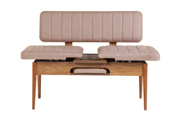 Valsot Uttrekkbar spisegruppe 129 cm - Hvit/Grå - Møbler - Bord - Spisegrupper