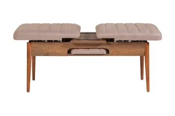 Valsot Uttrekkbar spisegruppe 129 cm - Hvit/Grå - Møbler - Bord - Spisegrupper