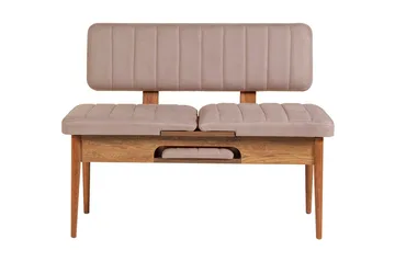 Valsot Uttrekkbar spisegruppe 129 cm - Hvit/Grå - Møbler - Bord - Spisegrupper
