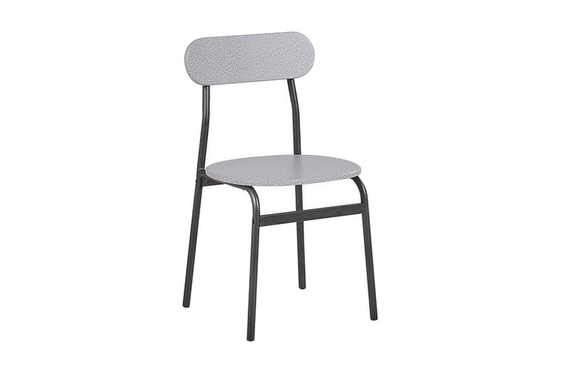 Velden Spisegruppe 110 cm Inkl. 4 Stoler - Grå / Svart - Møbler - Bord - Spisegrupper