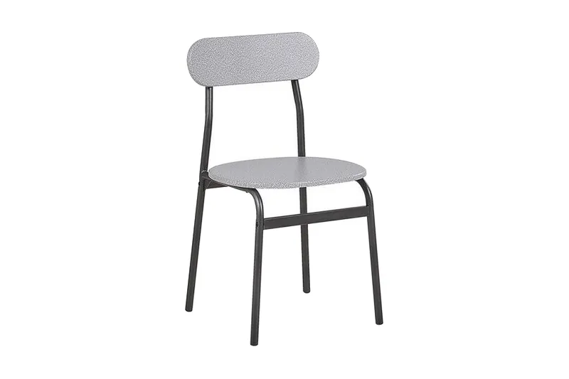 Velden Spisegruppe 110 cm Inkl. 4 Stoler - Grå / Svart - Møbler - Bord - Spisegrupper
