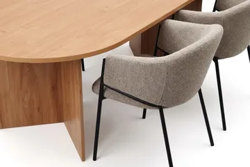 Vera spisegruppe rektangulær 180 cm eik med 6 Filip spisestoler - Eik - Møbler - Bord - Spisegrupper