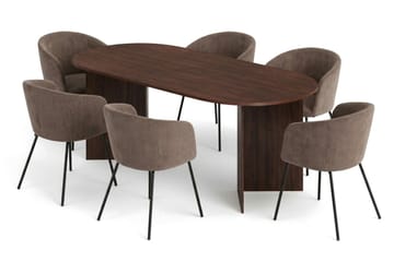 220 cm - Mørk brun