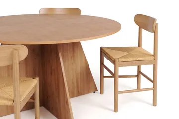 Vera Spisegruppe rund 150 cm Eik med 6 Malte Spisestoler - Eik - Møbler - Bord - Spisegrupper