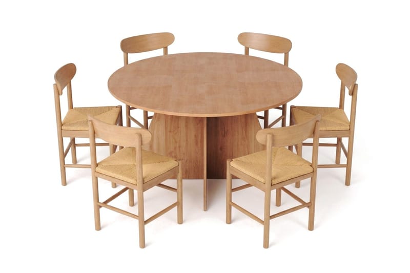 Vera Spisegruppe rund 150 cm Eik med 6 Malte Spisestoler - Eik - Møbler - Bord - Spisegrupper