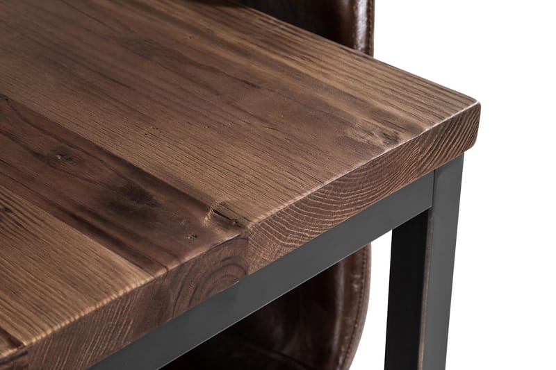 Wilmer Spisegruppe 140 cm med 4 Nibe Matstol - Rustikk Alm/Svart/Brun - Møbler - Bord - Spisegrupper