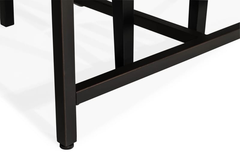 Wilmer Spisegruppe 140 cm med 4 Tone Lenestol - Rustikk Alm/Svart PU - Møbler - Bord - Spisegrupper