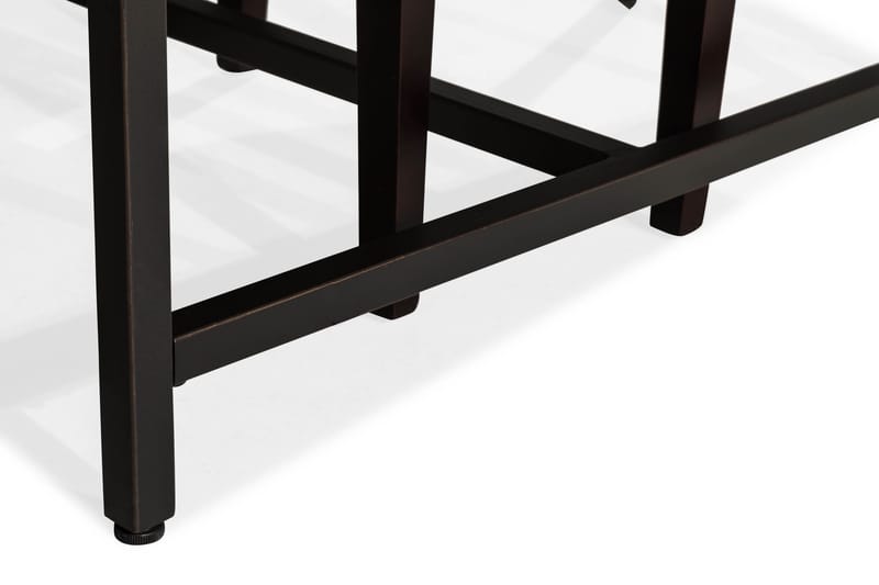 Wilmer Spisegruppe 140 cm med 4 Viktoria Lenestol Fløyel - Rustikk Alm/Svart/Grå/Svart - Møbler - Bord - Spisegrupper