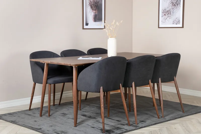 Ypas Spisegruppe 180 cm + 6 stk Kullersbro Spisestoler, undefined