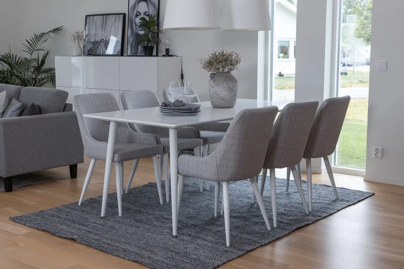 Ypas Spisegruppe 180 cm + 6 Ridones Spisestoler, undefined