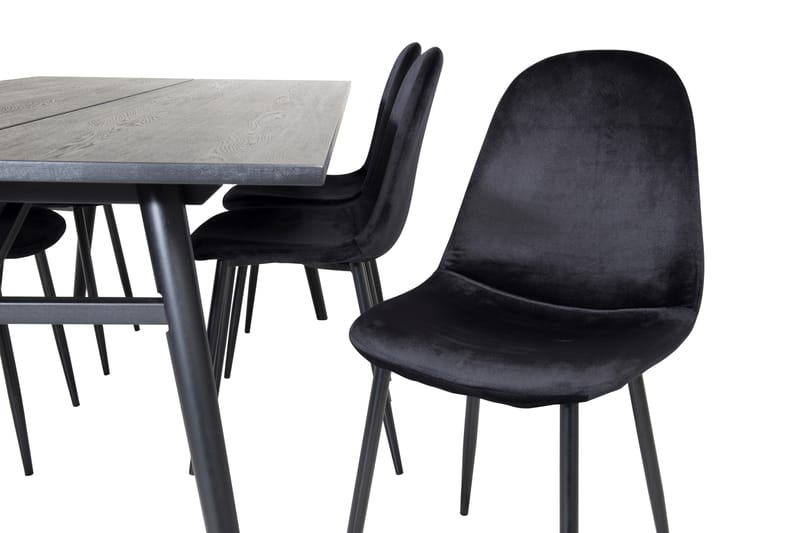 Zenazmi Spisegruppe 195 cm inkl. 6 Pontus Stoler - Svart - Møbler - Bord - Spisegrupper